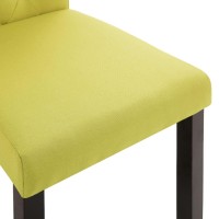 vidaXL Dining Chairs 2 pcs Green Fabric