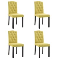 Vidaxl Dining Chairs 4 Pcs Green Fabric