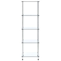 vidaXL 5-Tier Shelf Transparent 15.7