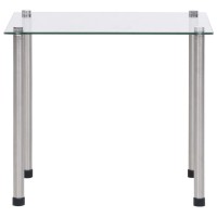 vidaXL Nesting Tables 3 pcs Transparent Tempered Glass