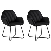 Vidaxl Dining Chairs 2 Pcs Black Velvet