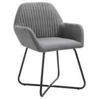 Vidaxl Dining Chairs 2 Pcs Dark Gray Fabric