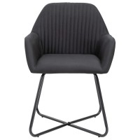 Vidaxl Dining Chairs 2 Pcs Black Fabric