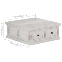 vidaXL Coffee Table White 27.6