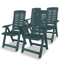 vidaXL 5 Piece Patio Dining Set Plastic Green