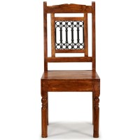 vidaXL Dining Chairs 4 pcs Solid Wood with Sheesham Finish Classic