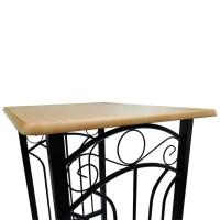 vidaXL Bar Table and Stool Set 3 Pieces Wood and Steel