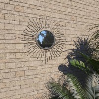 vidaXL Garden Wall Mirror Sunburst 23.6