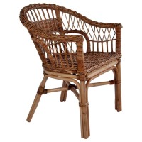 vidaXL Patio Chairs 4 pcs Natural Rattan Brown