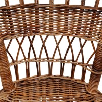 vidaXL Patio Chairs 4 pcs Natural Rattan Brown