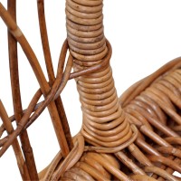 vidaXL Patio Chairs 4 pcs Natural Rattan Brown