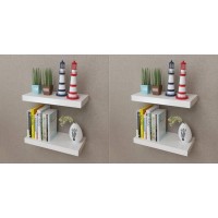 vidaXL Wall Shelves 4 pcs White 15.7