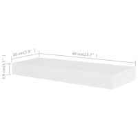 vidaXL Wall Shelves 4 pcs White 15.7