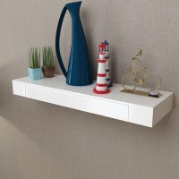 Vidaxl Floating Wall Shelves With Drawers 2 Pcs White 31.5