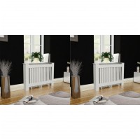 Vidaxl Radiator Covers 2 Pcs White Mdf 44.1