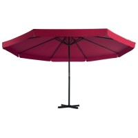 vidaXL Outdoor Umbrella with Portable Base Red