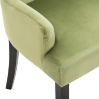 vidaXL Dining Chair with Armrests 4 pcs Light Green Velvet