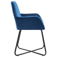 vidaXL Dining Chairs 6 pcs Blue Velvet