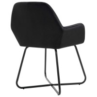 vidaXL Dining Chairs 6 pcs Black Velvet