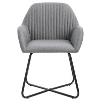 Vidaxl Dining Chairs 4 Pcs Light Gray Fabric