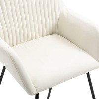 vidaXL Dining Chairs 6 pcs Cream Fabric