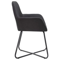 vidaXL Dining Chairs 6 pcs Black Fabric