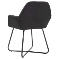 vidaXL Dining Chairs 6 pcs Black Fabric