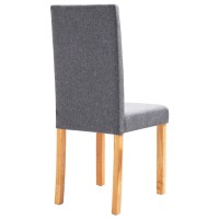 vidaXL Dining Chairs 6 pcs Light Gray Fabric