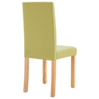 vidaXL Dining Chairs 6 pcs Green Fabric