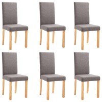 vidaXL Dining Chairs 6 pcs Taupe Fabric