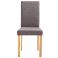 vidaXL Dining Chairs 6 pcs Taupe Fabric