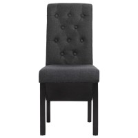 Vidaxl Dining Chairs 6 Pcs Dark Gray Fabric