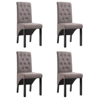 vidaXL Dining Chairs 4 pcs Taupe Fabric