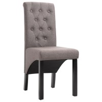 vidaXL Dining Chairs 4 pcs Taupe Fabric