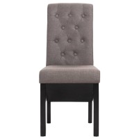 vidaXL Dining Chairs 4 pcs Taupe Fabric