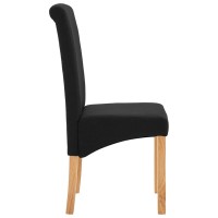 vidaXL Dining Chairs 6 pcs Black Fabric