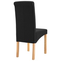 vidaXL Dining Chairs 6 pcs Black Fabric