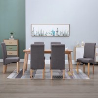 vidaXL Dining Chairs 6 pcs Taupe Fabric