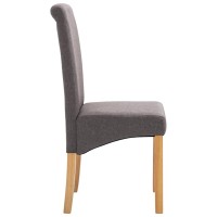 vidaXL Dining Chairs 6 pcs Taupe Fabric