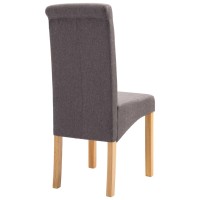 vidaXL Dining Chairs 6 pcs Taupe Fabric