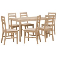 vidaXL 7 Piece Dining Set Solid Acacia Wood