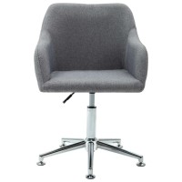 Vidaxl Swivel Office Chair Light Gray Fabric