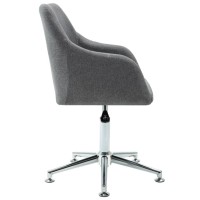 Vidaxl Swivel Office Chair Light Gray Fabric