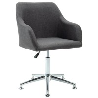 Vidaxl Swivel Office Chair Dark Gray Fabric