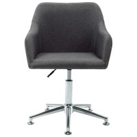 Vidaxl Swivel Office Chair Dark Gray Fabric