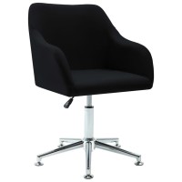 Vidaxl Swivel Office Chair Black Fabric