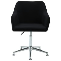 Vidaxl Swivel Office Chair Black Fabric