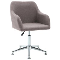 Vidaxl Swivel Office Chair Taupe Fabric