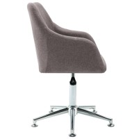 Vidaxl Swivel Office Chair Taupe Fabric