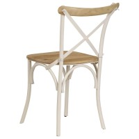 vidaXL Cross Chairs 6 pcs White Solid Mango Wood